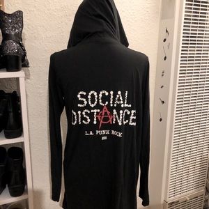 “Social Distance” Band Logo Cardigan